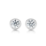 Bezel Diamond Earrings