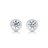 Bezel Diamond Earrings