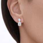 Bezel Drop Earrings LG