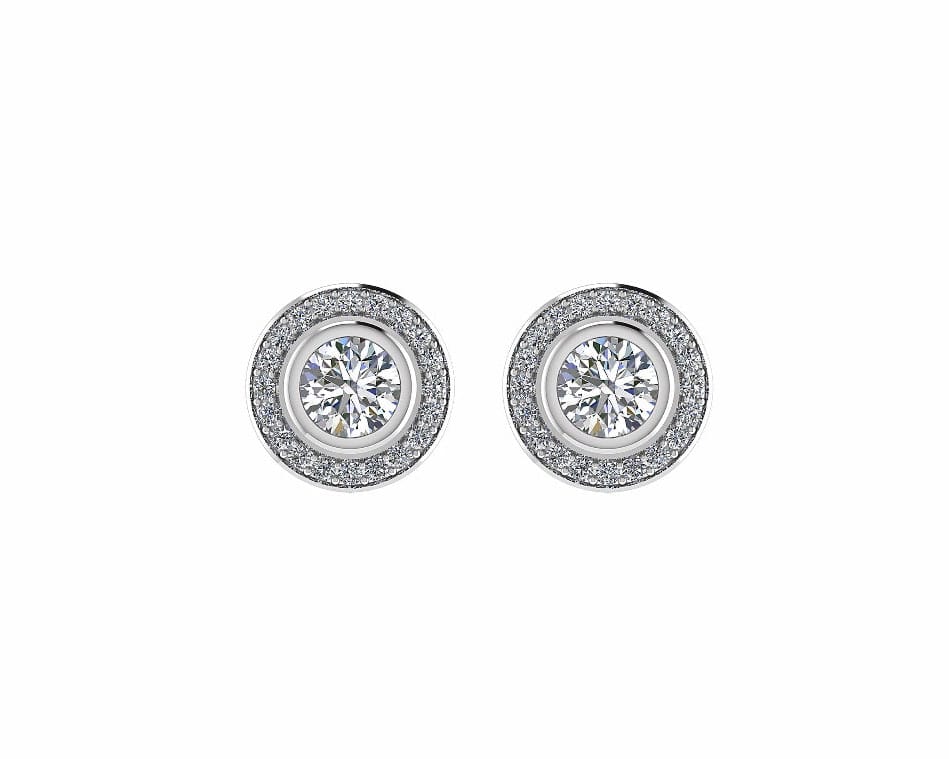 Bezel Halo Earstuds