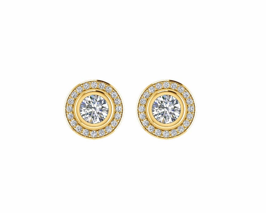 Bezel Halo Earstuds