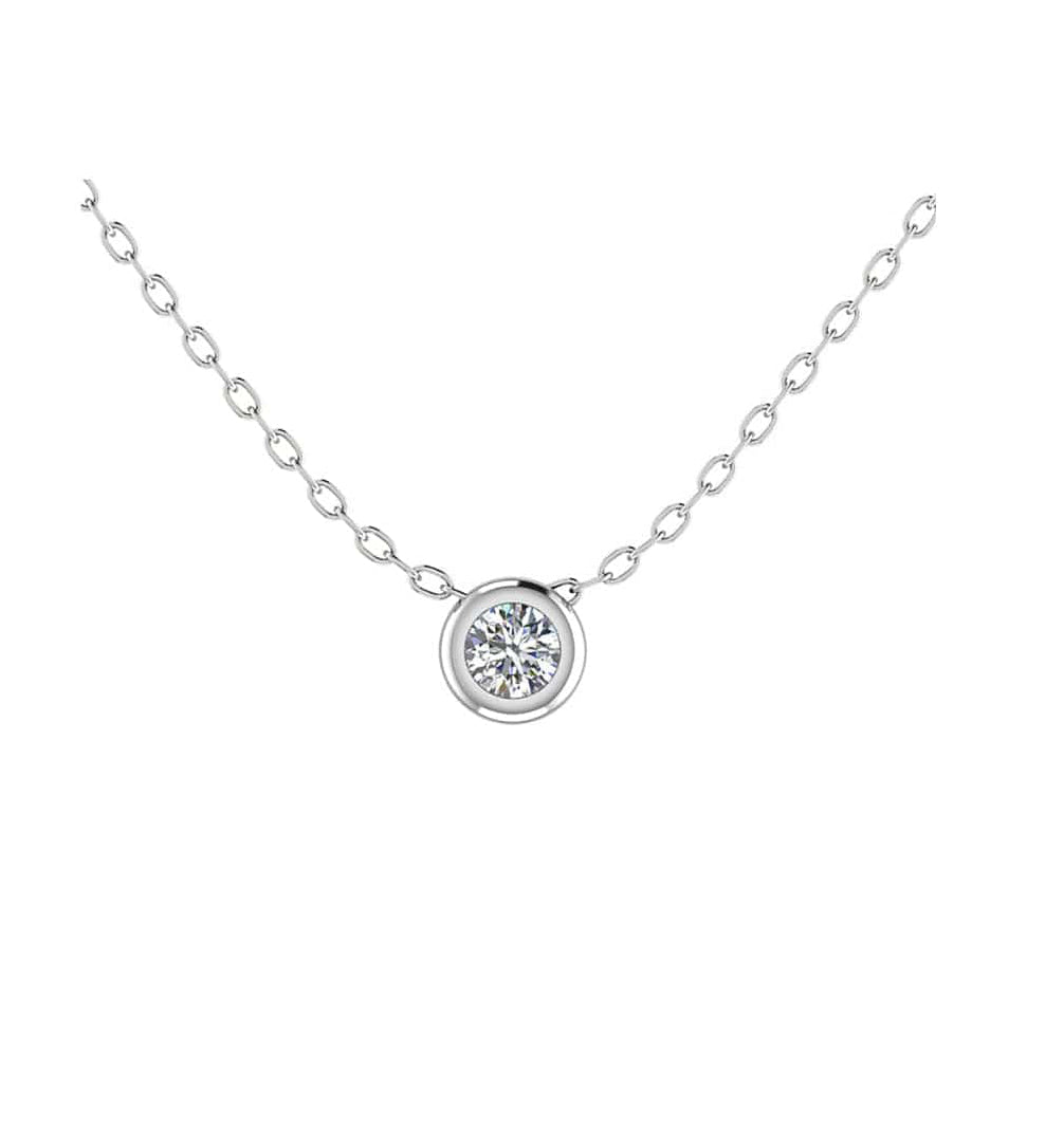 Bezel Solitaire Necklace