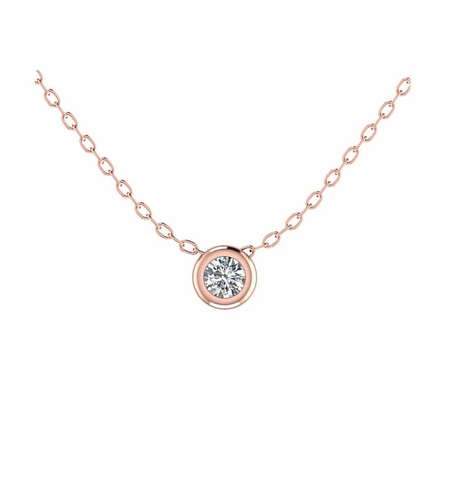 Bezel Solitaire Necklace