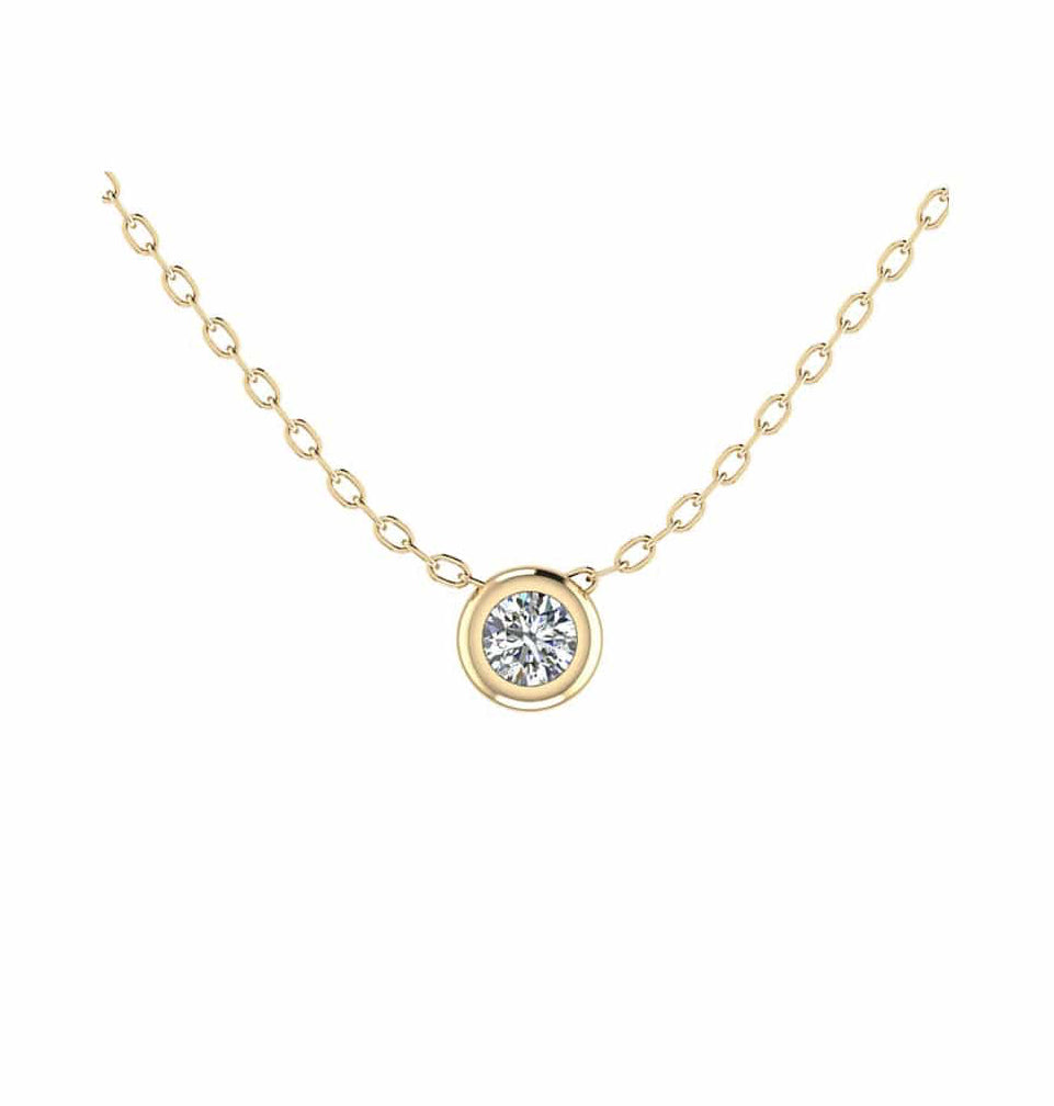 Bezel Solitaire Necklace