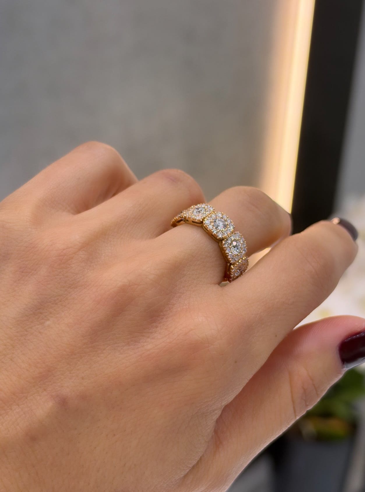 Big Cluster Eternity Ring