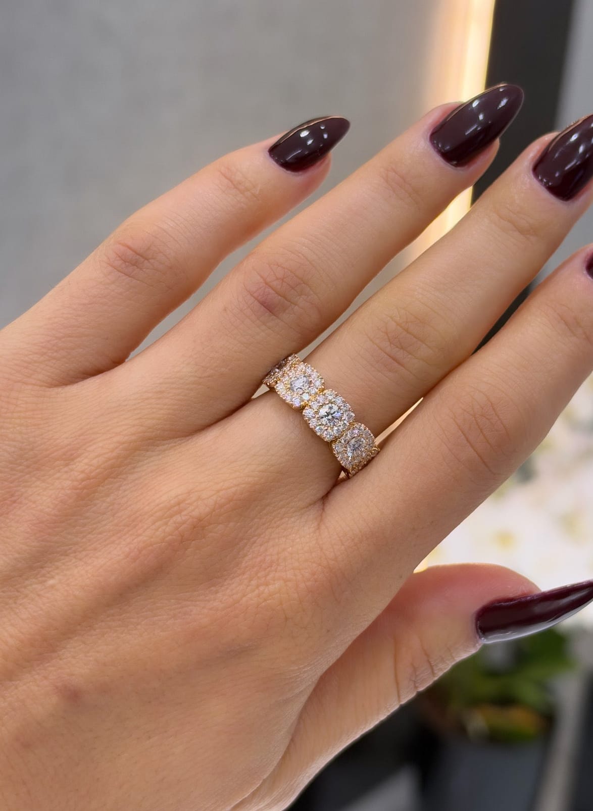 Big Cluster Eternity Ring