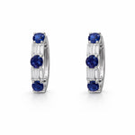 Bleu Diamond Hoops LG
