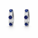 Bleu Diamond Hoops LG