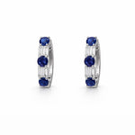 Bleu Diamond Hoops LG