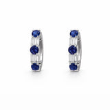 Bleu Diamond Hoops LG