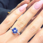 Blue Daisy Ring