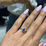 Blue Sapphire Drop Ring