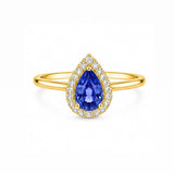Blue Sapphire Drop Ring