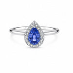 Blue Sapphire Drop Ring