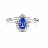Blue Sapphire Drop Ring
