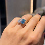 Blue Toi et Moi Ring LG
