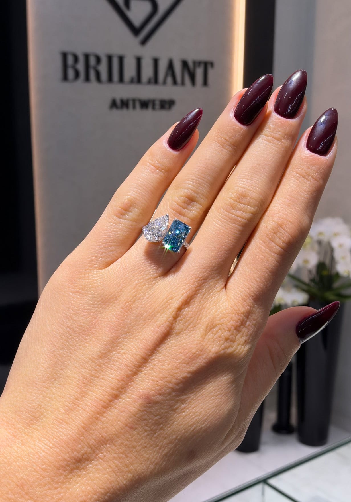 Blue Toi et Moi Ring LG