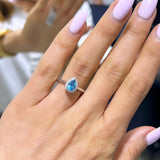 Blue Topaz Drop Ring