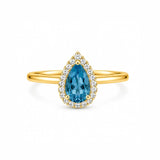 Blue Topaz Drop Ring