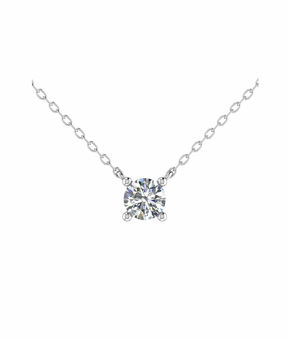 Brilliant Solitaire Necklace