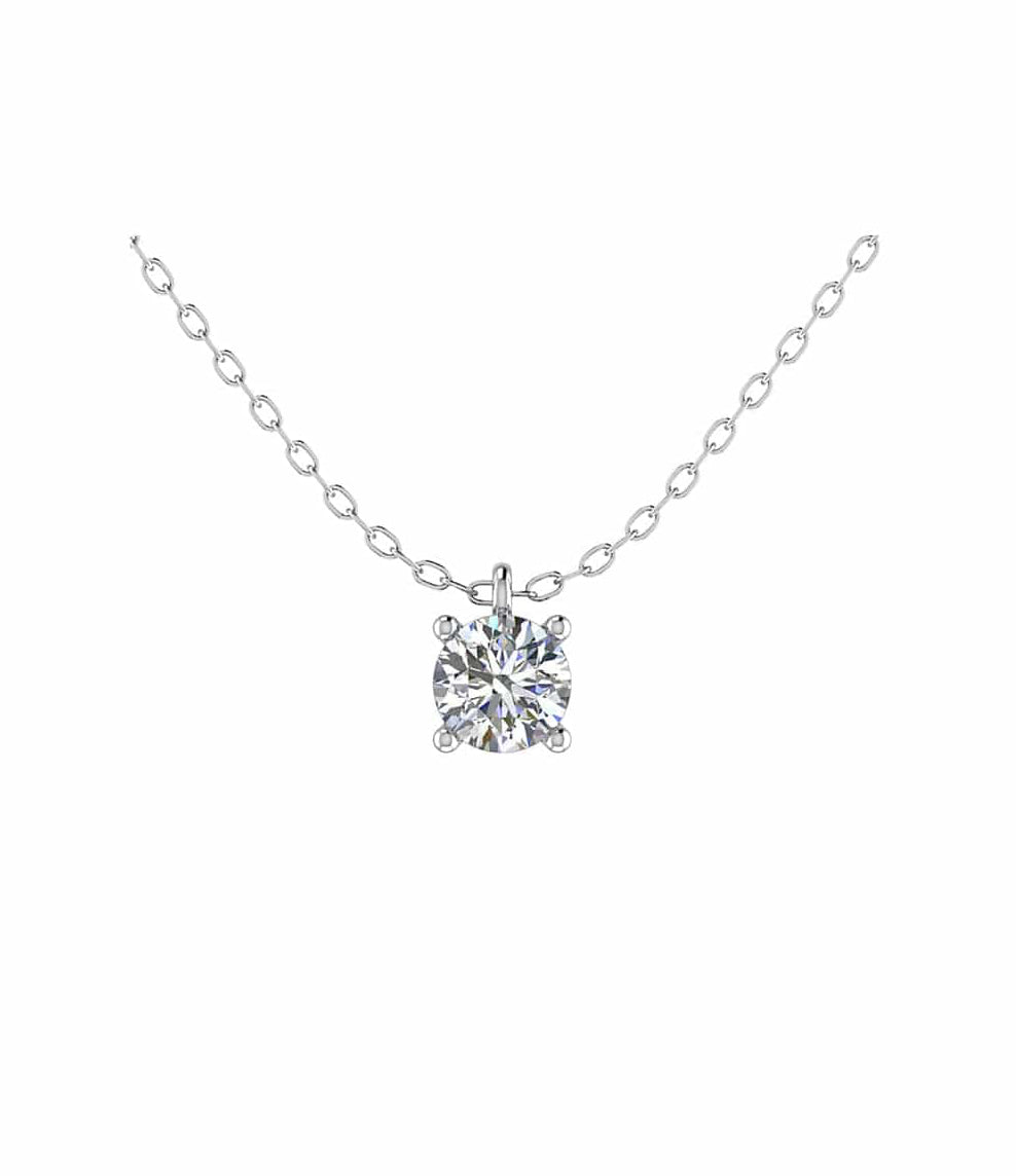 Brilliant Solitaire Necklace