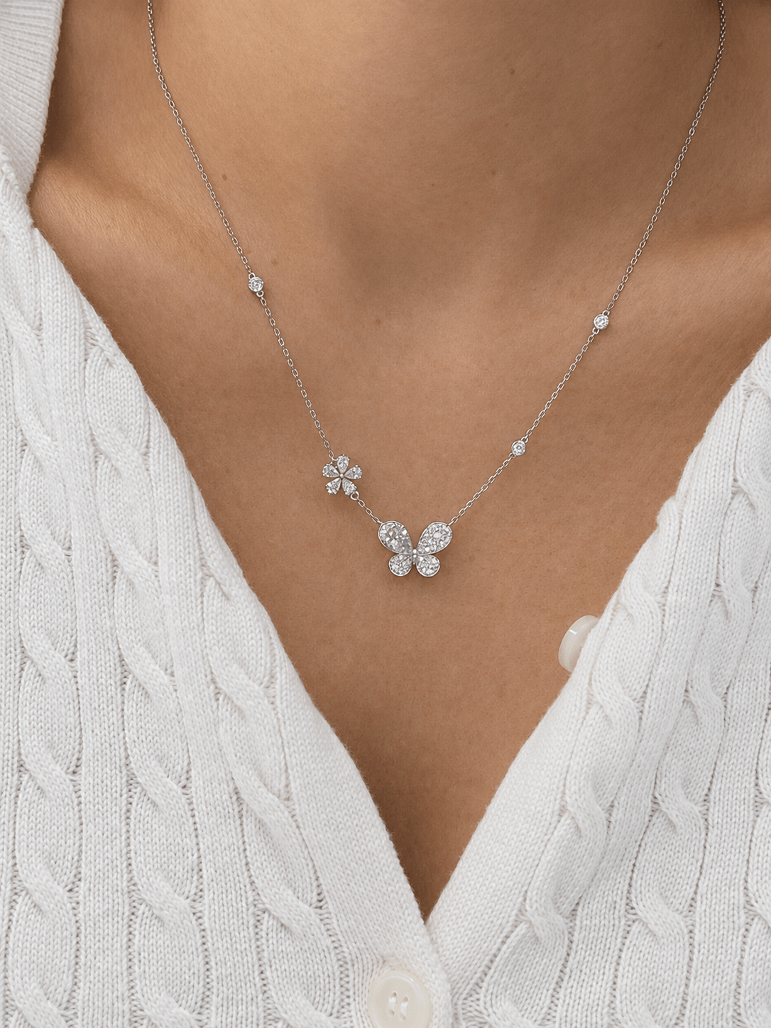 Butterfly Kiss Necklace LG