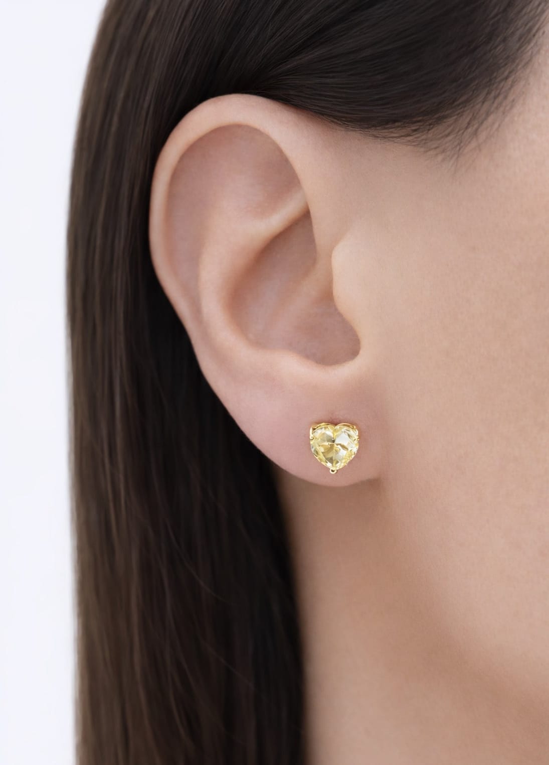 Canary Heart Earrings LG
