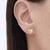 Canary Heart Earrings LG