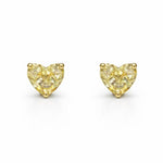 Canary Heart Earrings LG