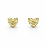 Canary Heart Earrings LG