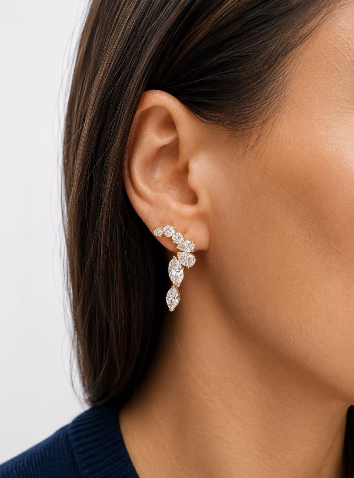 Curv Drop Earrings LG