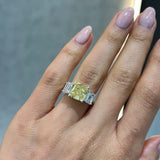 Cushion Canary Trilogy Ring LG