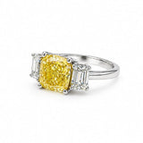 Cushion Canary Trilogy Ring LG