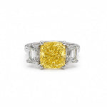 Cushion Canary Trilogy Ring LG