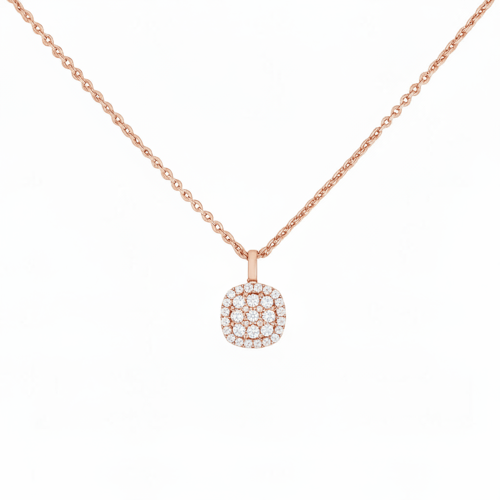 Cushion Halo Necklace