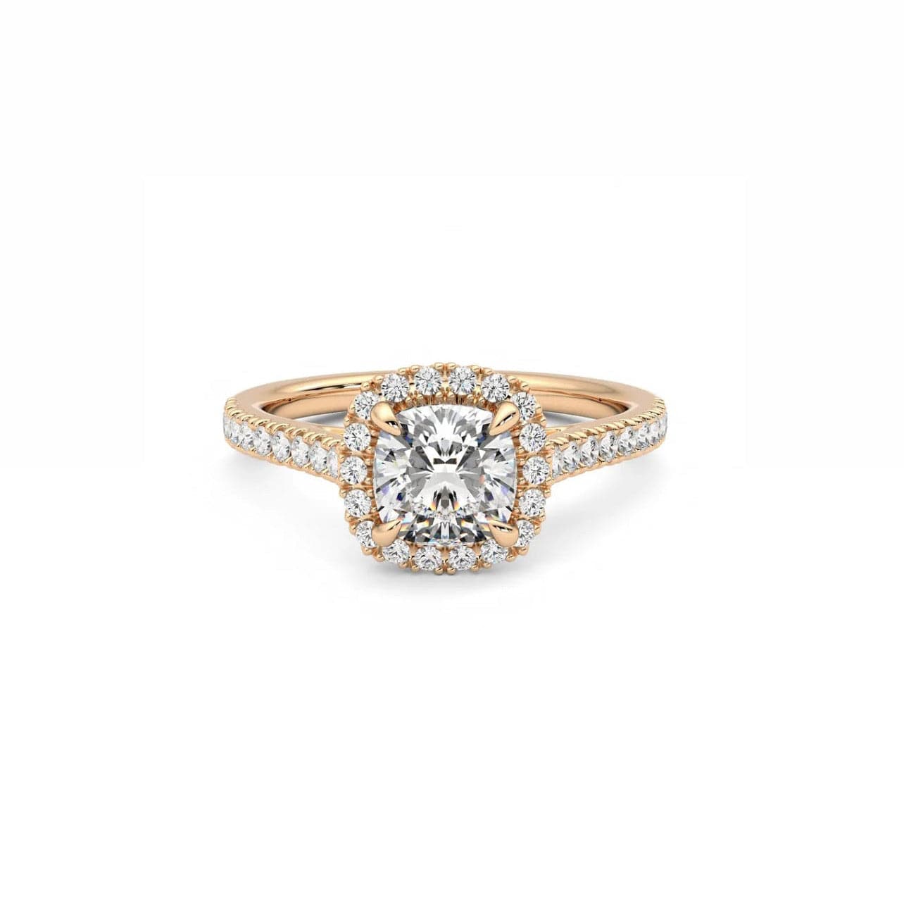 Cushion Halo Solitaire