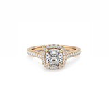 Cushion Halo Solitaire