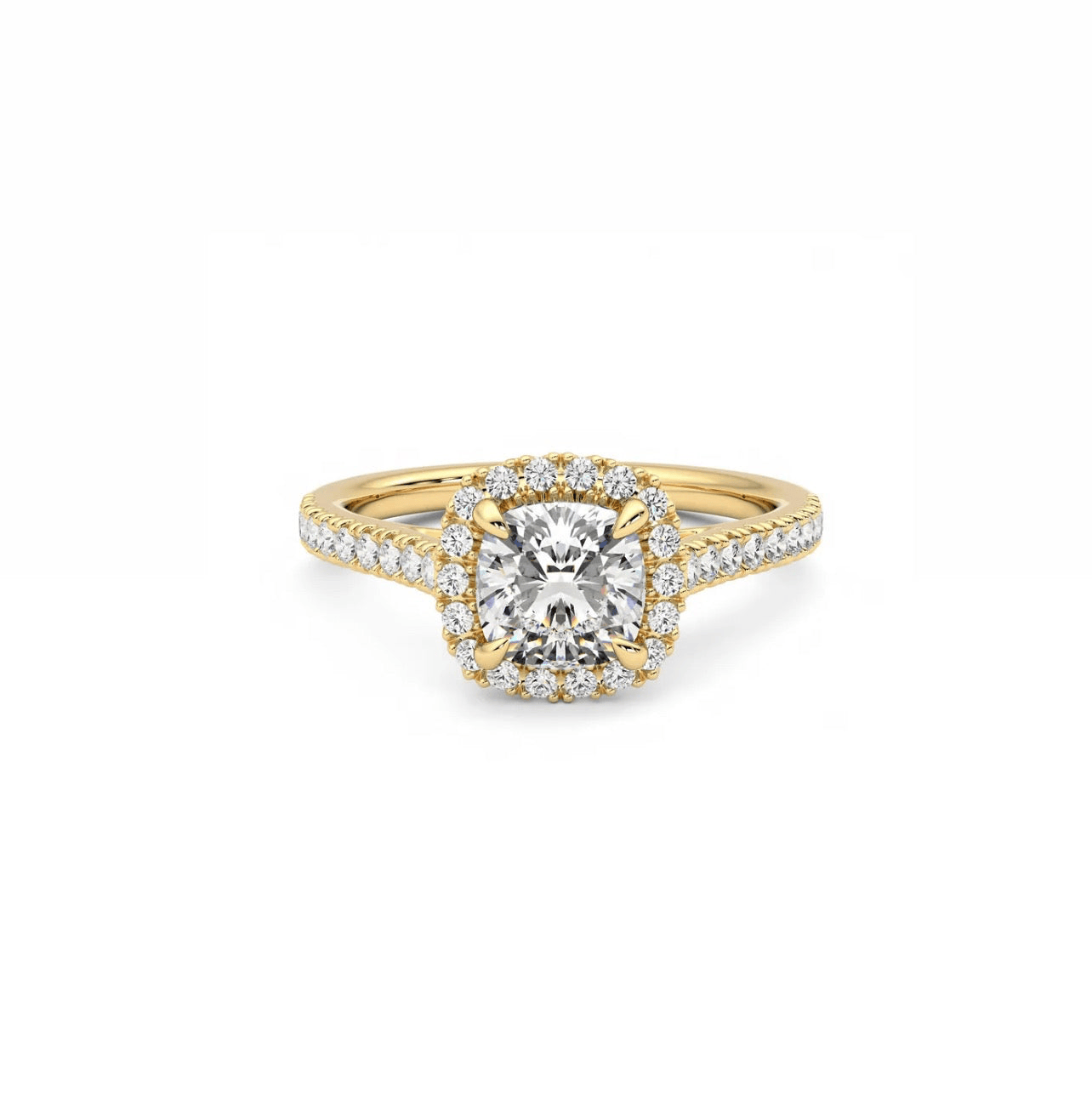 Cushion Halo Solitaire