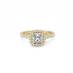 Cushion Halo Solitaire
