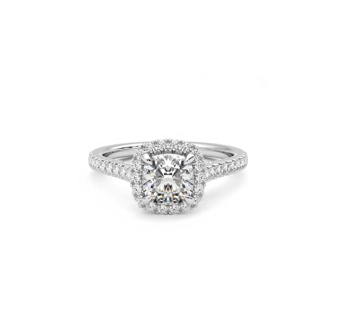 Cushion Halo Solitaire