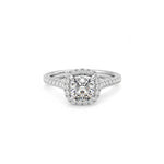 Cushion Halo Solitaire