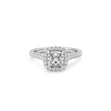 Cushion Halo Solitaire