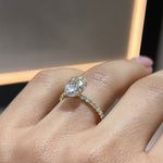 Diamond Band Oval Solitaire LG