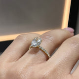 Diamond Band Oval Solitaire LG