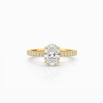 Diamond Band Oval Solitaire LG