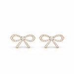 Diamond Bow Earrings LG