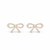 Diamond Bow Earrings LG