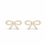 Diamond Bow Earrings LG