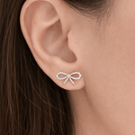 Diamond Bow Earrings LG
