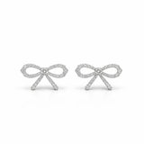Diamond Bow Earrings LG